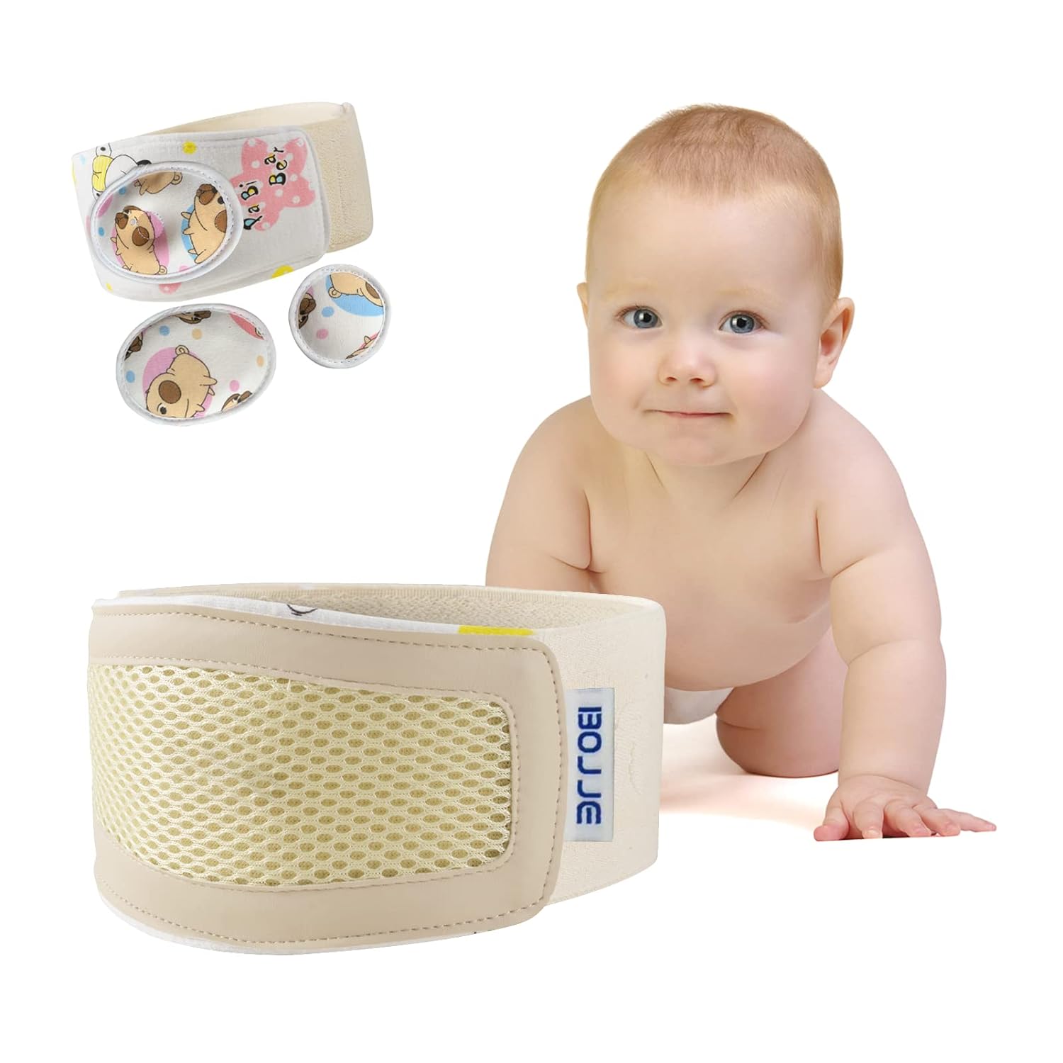 Umbilical Hernia Belt Baby/Infant Belly Button Band Wrap Truss Abdominal Binder for Children Kids Support Adjustable Navel Band Newborn Umbilical Cord 15-20 inch - Image 1